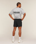 Chrome Graphic T-Shirt oversized fit Stratus Grey - Unmatched Kicks - GYMSHARK