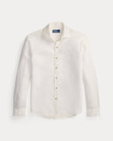 Classic Fit Linen Shirt Ceramic White - Unmatched Kicks - ralph lauren