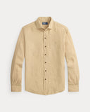 Classic Fit Linen Shirt Coastal Beige - Unmatched Kicks - ralph lauren
