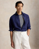 Classic Fit Linen Shirt Newport Navy - Unmatched Kicks - ralph lauren