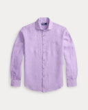 Classic Fit Linen Shirt Powder Purple - Unmatched Kicks - ralph lauren