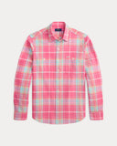 Classic Fit Plaid Chino Workshirt Pink Turquoise Multi - Unmatched Kicks-ralph lauren