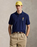 Classic Fit Polo Bear Mesh Polo Shirt Newport Navy/Heritage Bear - Unmatched Kicks-ralph lauren
