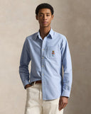 Classic Fit Polo Bear Oxford Shirt Bsr Blue W/ Harbor Island Blue - Unmatched Kicks-ralph lauren