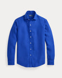 Classic Fit Slub Linen Shirt Pacific Royal - Unmatched Kicks-ralph lauren