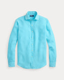 Classic Fit Slub Linen Shirt Perfect Turquoise - Unmatched Kicks-ralph lauren