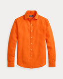 Classic Fit Slub Linen Shirt Sailing Orange - Unmatched Kicks-ralph lauren