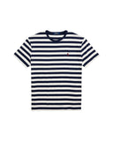 Classic Fit Striped Jersey T-Shirt White/Cruise Navy - Unmatched Kicks - ralph lauren