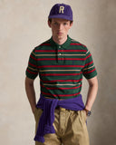 Classic Fit Striped Mesh Polo Shirt Vintage Pine Multi - Unmatched Kicks-ralph lauren