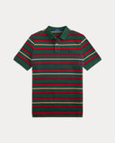 Classic Fit Striped Mesh Polo Shirt Vintage Pine Multi - Unmatched Kicks-ralph lauren