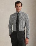 Classic Fit Striped Poplin Shirt Dark Metal - Unmatched Kicks - ralph lauren