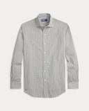 Classic Fit Striped Poplin Shirt Dark Metal - Unmatched Kicks - ralph lauren