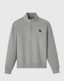 Classic Quarter - Zip Mockneck - Heather Grey - Unmatched Kicks - 