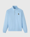 Classic Quarter - Zip Mockneck Sweatshirt - Light Blue - Unmatched Kicks - 