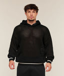 Collective Crochet Style Hoodie oversized fit Black - Unmatched Kicks - GYMSHARK