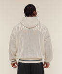 Collective Crochet Style Hoodie oversized fit Tinted White - Unmatched Kicks - GYMSHARK