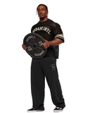 Collective Mesh Contrast Jersey oversized fit Black - Unmatched Kicks - GYMSHARK