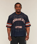 Collective Mesh Contrast Jersey oversized fit Heavy Blue - Unmatched Kicks - GYMSHARK