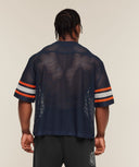 Collective Mesh Contrast Jersey oversized fit Heavy Blue - Unmatched Kicks - GYMSHARK