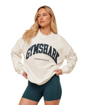 Collegiate Graphic Crew Neck Pullover GS Soft White - Unmatched Kicks - GYMSHARK