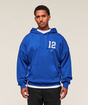Collegiate Graphic Hoodie Blue - Unmatched Kicks - GYMSHARK