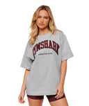 Collegiate Graphic T-Shirt Light Grey Core Marl/GS Sets Red - Unmatched Kicks - GYMSHARK