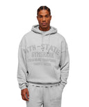 Collegiate Hoodie oversized fit Bros Soft Grey Marl - Unmatched Kicks - GYMSHARK