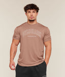 Collegiate Tech T-Shirt regular Taupe Brown - Unmatched Kicks - GYMSHARK