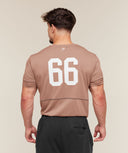 Collegiate Tech T-Shirt regular Taupe Brown - Unmatched Kicks - GYMSHARK