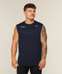 Conditioning Club Tank oversized fit Heavy Blue/Tranquil Blue - Unmatched Kicks-GYMSHARK