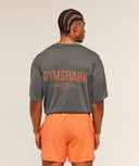 Conditioning Club Washed T-Shirt oversized fit Black/Dayglow Peach/Wash - Unmatched Kicks - GYMSHARK