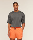 Conditioning Club Washed T-Shirt oversized fit Black/Dayglow Peach/Wash - Unmatched Kicks - GYMSHARK