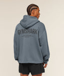 Conditioning Club Washed Zip Through Hoodie oversized fit Iron Blue/Wash - Unmatched Kicks - GYMSHARK