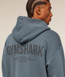 Conditioning Club Washed Zip Through Hoodie oversized fit Iron Blue/Wash - Unmatched Kicks - GYMSHARK