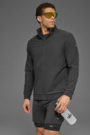 Conquer Max Mock Neck Full Zip Anthracite - Unmatched Kicks - ALO