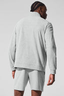Conquer Max Mock Neck Full Zip Athletic Heather Gre - Unmatched Kicks - ALO