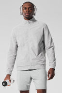 Conquer Max Mock Neck Full Zip Athletic Heather Gre - Unmatched Kicks - ALO