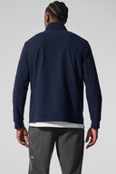 Conquer Max Mock Neck Full Zip Navy - Unmatched Kicks - ALO