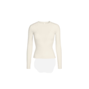 COTTON JERSEY LONG SLEEVE T - SHIRT BONE - Unmatched Kicks - SKIMS
