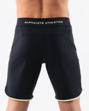 Crescent Boardshort - Black Lime - Unmatched Kicks - Alphalete