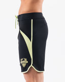 Crescent Boardshort - Black Lime - Unmatched Kicks - Alphalete