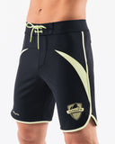 Crescent Boardshort - Black Lime - Unmatched Kicks - Alphalete