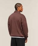 Crest 1/4 Zip oversized fit Espresso Brown - Unmatched Kicks-GYMSHARK