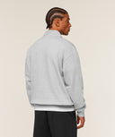 Crest 1/4 Zip oversized fit Light Grey Core Marl - Unmatched Kicks-GYMSHARK