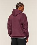 Crest Oversized Hoodie oversized fit GS Impact Burgundy - Unmatched Kicks-GYMSHARK