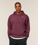 Crest Oversized Hoodie oversized fit GS Impact Burgundy - Unmatched Kicks-GYMSHARK