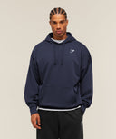 Crest Oversized Hoodie oversized fit Heavy Blue - Unmatched Kicks-GYMSHARK