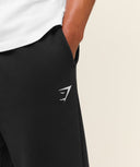 Crest Straight Leg Joggers regular fit Black - Unmatched Kicks-GYMSHARK
