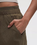 Crinkle Nylon Mid-Rise Barrel-Leg Pant Olive Brown - Unmatched Kicks-LULULEMON