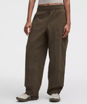Crinkle Nylon Mid-Rise Barrel-Leg Pant Olive Brown - Unmatched Kicks-LULULEMON